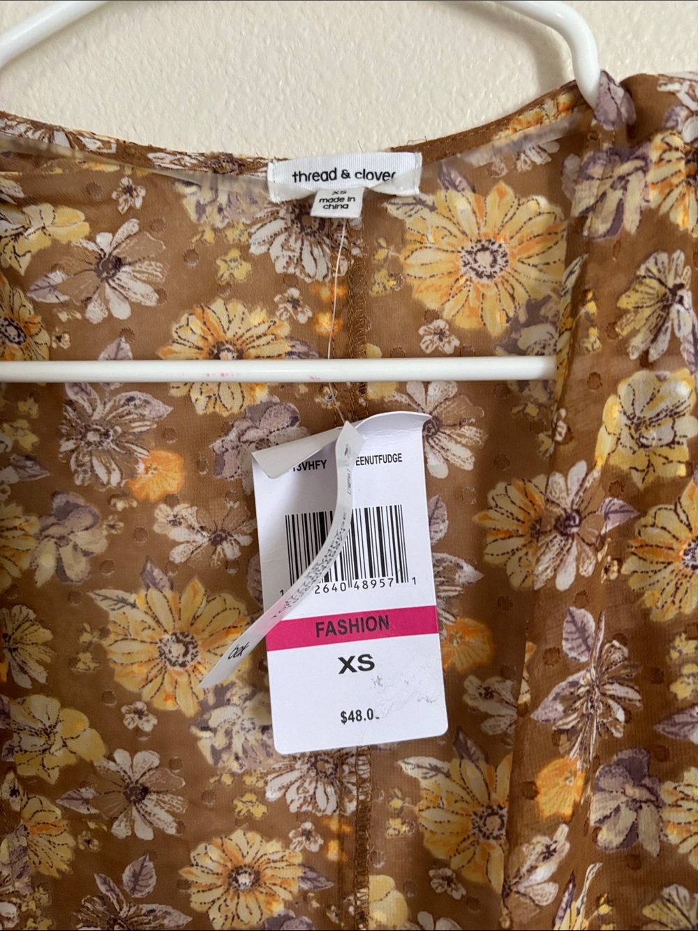 NWT Thread & Clover Fall Sheer Floral Cardigan - Picture 2 of 5